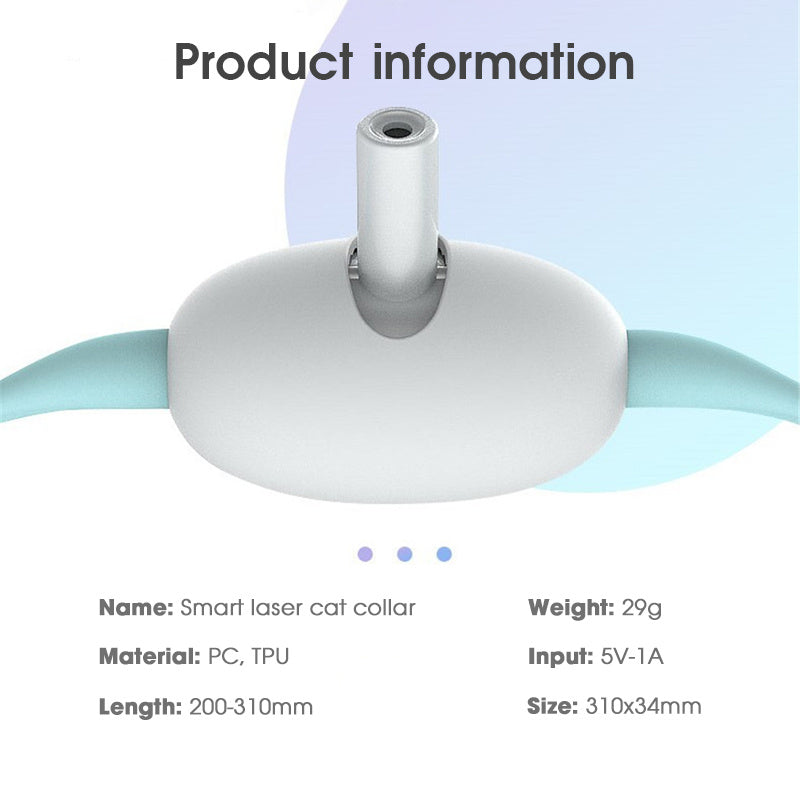 Smart Automatic Laser Cat Toy – Interactive USB Charging Kitten Collar