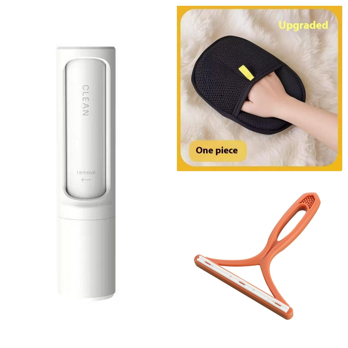 2-in-1 Reusable Pet Hair Remover Brush – Self-Cleaning Lint Roller for Dog & Cat Fur