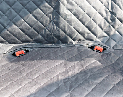 Dog Car Seat Cover Hammock – Rear Back Seat Pet Safety Protector with Zipper & Pocket