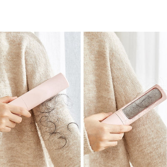 2-in-1 Reusable Pet Hair Remover Brush – Self-Cleaning Lint Roller for Dog & Cat Fur