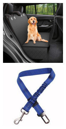Dog Car Seat Cover Hammock – Rear Back Seat Pet Safety Protector with Zipper & Pocket