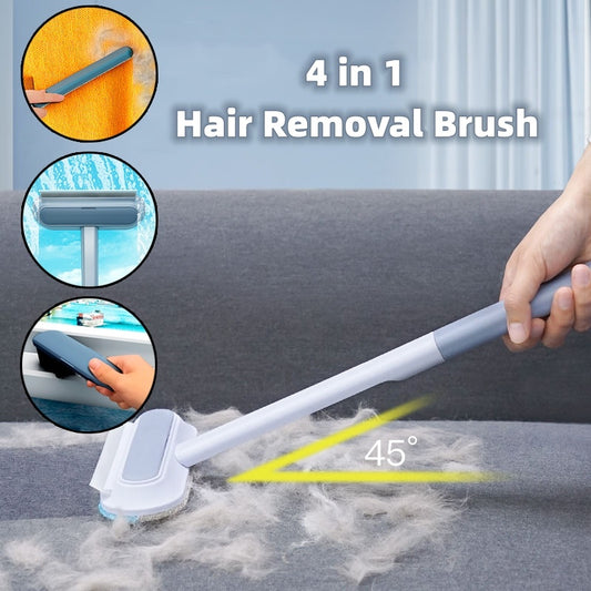4-in-1 Pet Hair Removal Brush – Dog & Cat Fur Cleaner for Home & Screen Cleaning