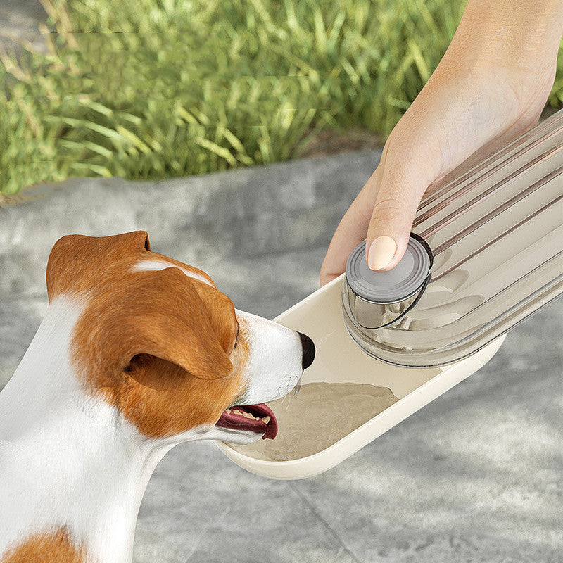 2-in-1 Portable Pet Water Bottle & Food Cup – Dog Walking Travel Feeder
