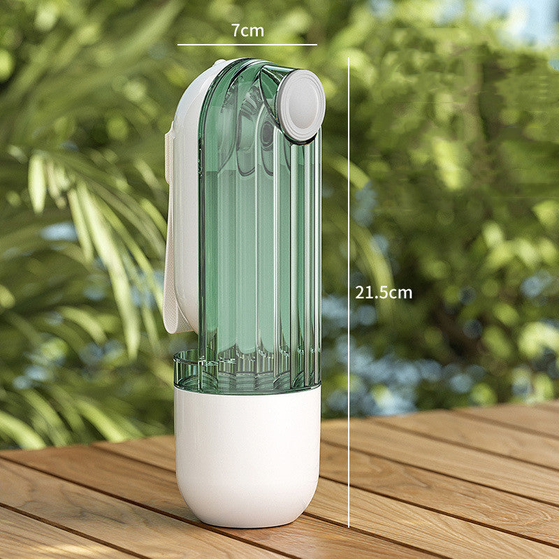 2-in-1 Portable Pet Water Bottle & Food Cup – Dog Walking Travel Feeder