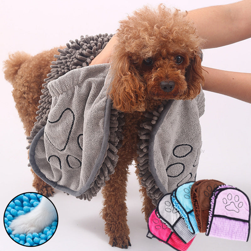 Quick Dry Dog Bath Towel – Super Absorbent Microfiber