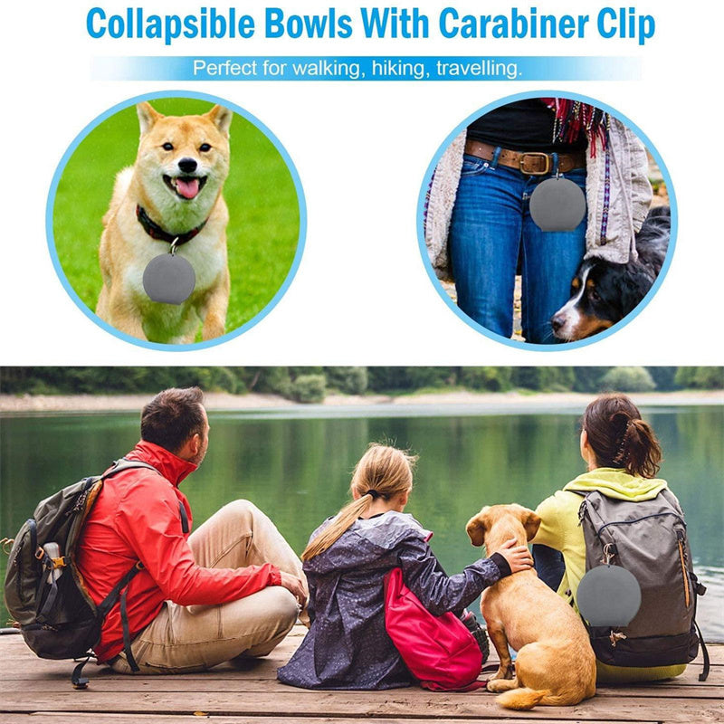 Foldable Double Pet Feeding Bowl – Travel-Friendly Dog & Cat Bowl