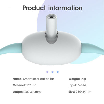 Smart Automatic Laser Cat Toy – Interactive USB Charging Kitten Collar