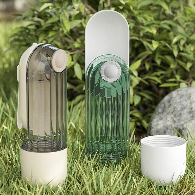 2-in-1 Portable Pet Water Bottle & Food Cup – Dog Walking Travel Feeder