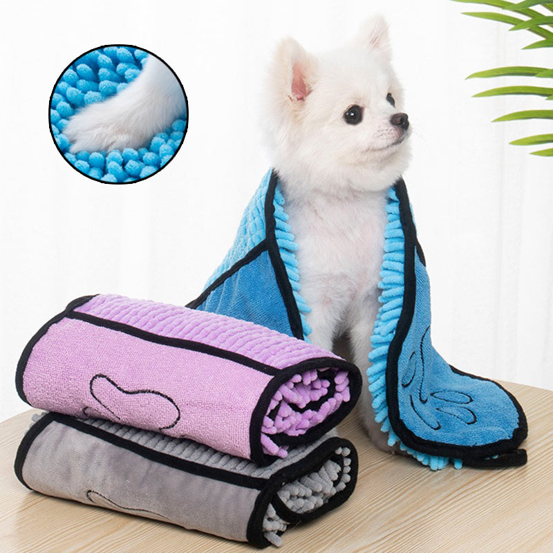 Quick Dry Dog Bath Towel – Super Absorbent Microfiber