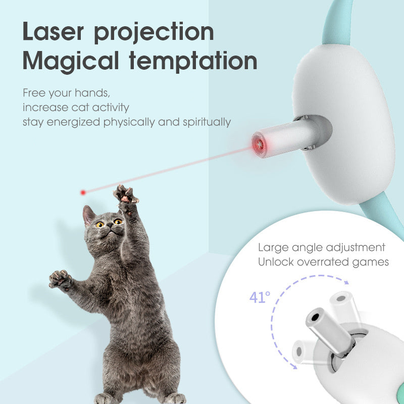 Smart Automatic Laser Cat Toy – Interactive USB Charging Kitten Collar