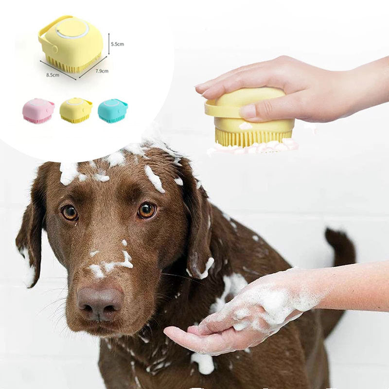 Silicone Dog Bath Massage Gloves – Pet Grooming & Shampoo Brush for Dogs & Cats