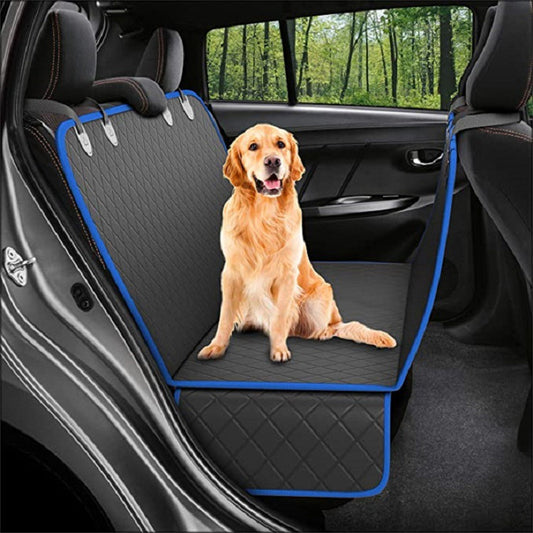 Dog Car Seat Cover Hammock – Rear Back Seat Pet Safety Protector with Zipper & Pocket